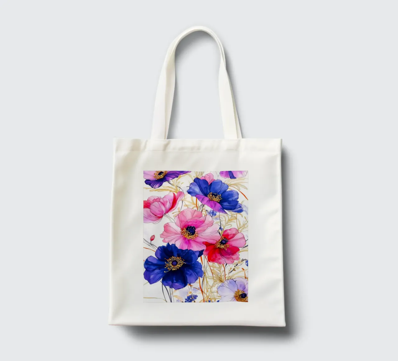 Blossoms art tote bag by Justyna Jaszke JBJart