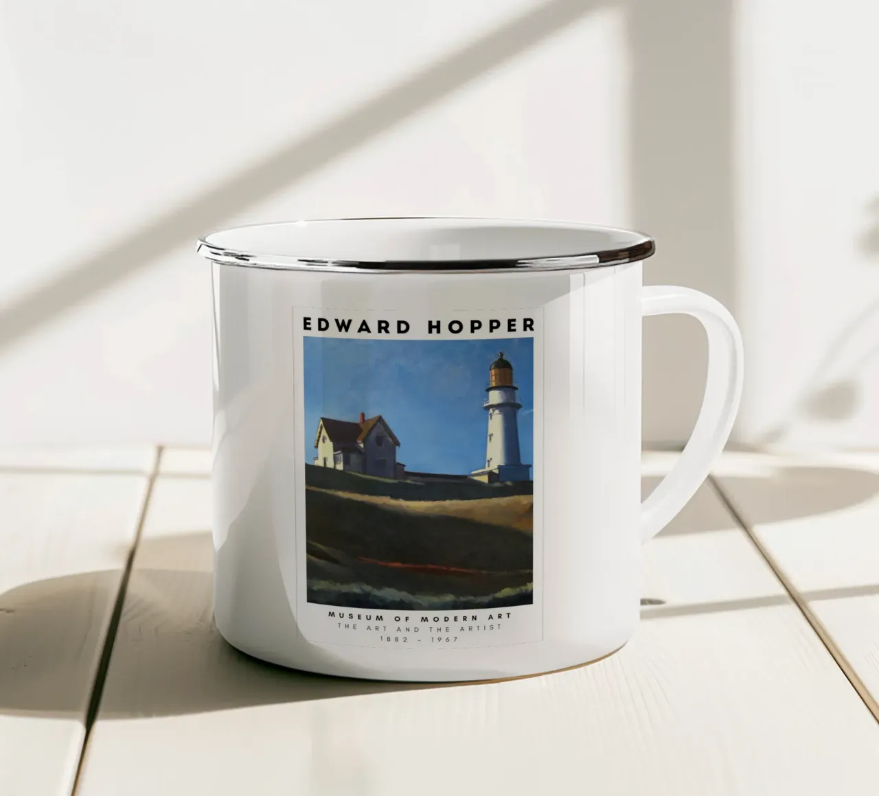 Edward Hopper Architectuur Landschap Print emaille mok van NorwesClub