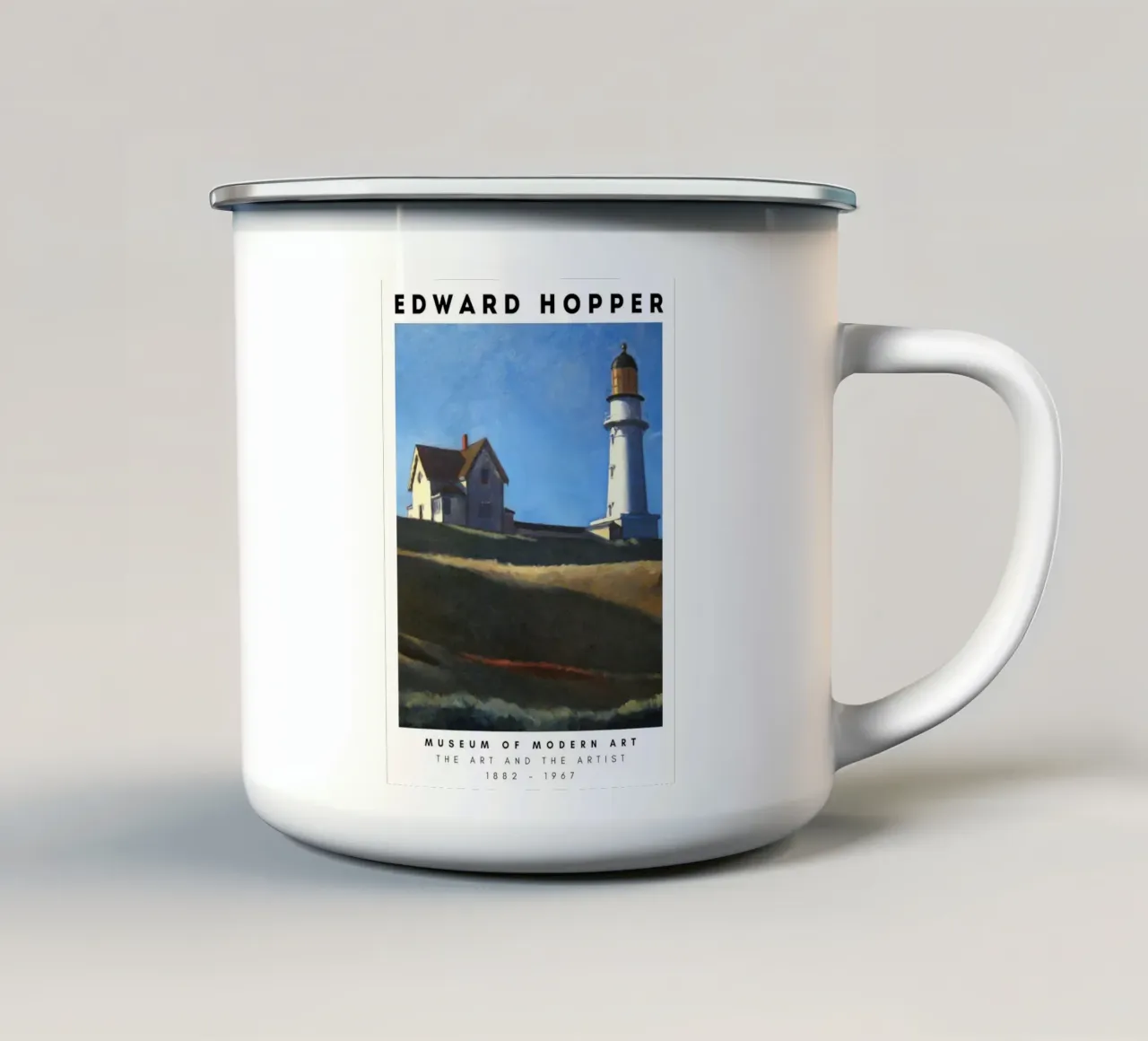 Edward Hopper Architectuur Landschap Print emaille mok van NorwesClub