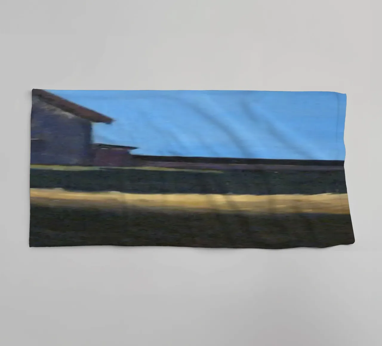Edward Hopper Architectuur Landschap Print badhanddoek van NorwesClub