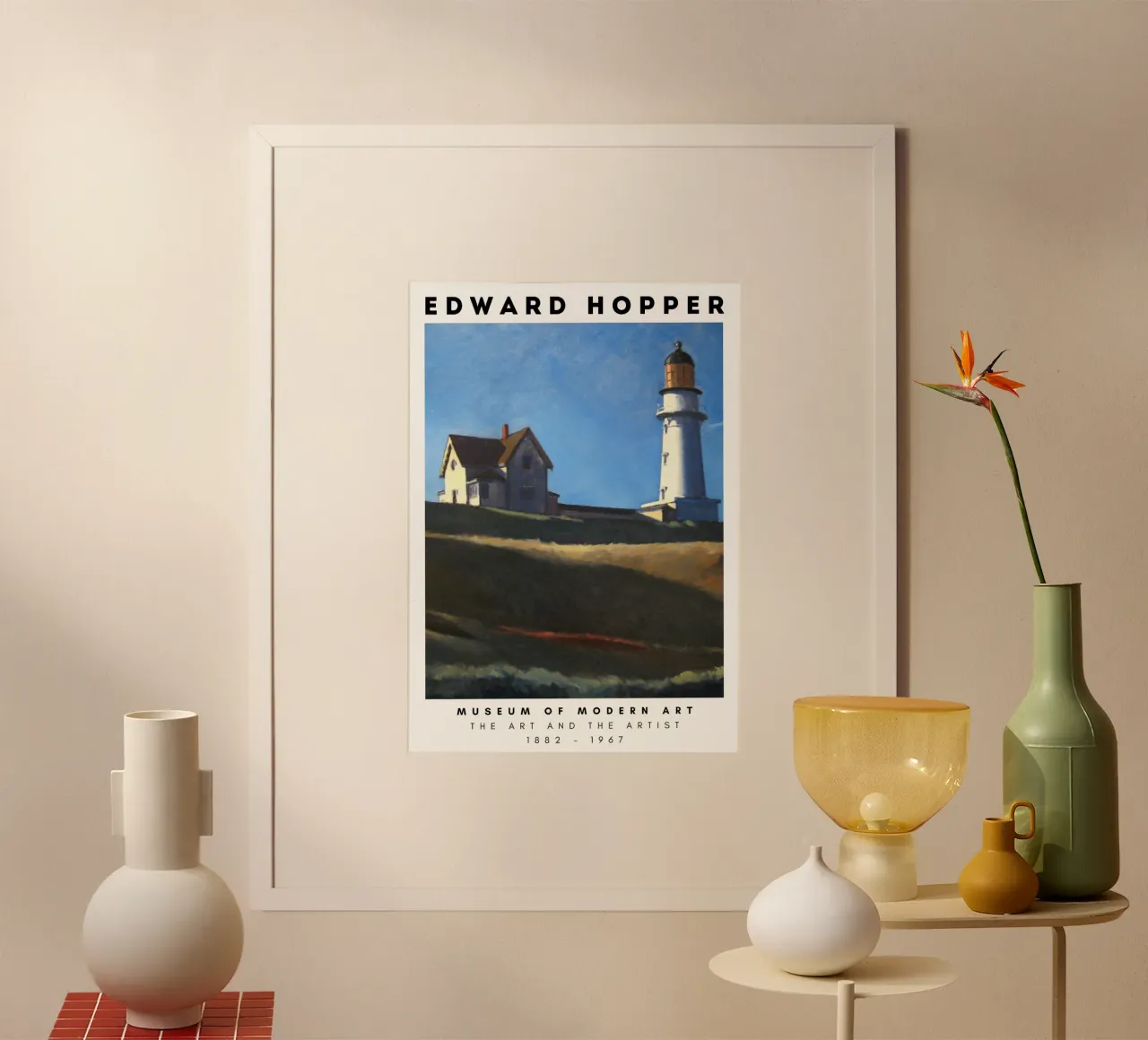 Edward Hopper Architectuur Landschap Print poster met aluminium frame van NorwesClub