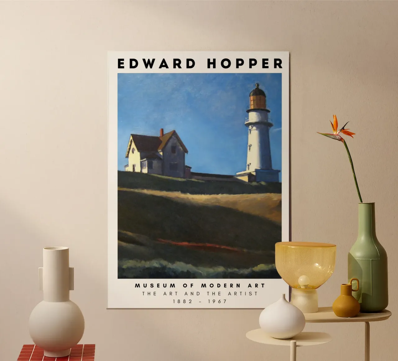 Edward Hopper Architectuur Landschap Print poster met aluminium frame van NorwesClub