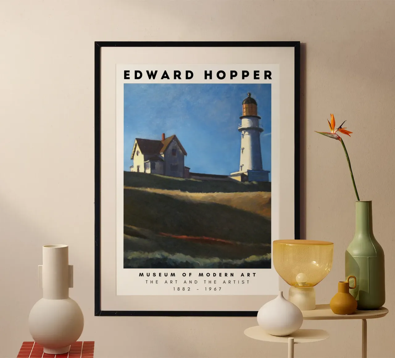 Edward Hopper Architectuur Landschap Print poster met aluminium frame van NorwesClub