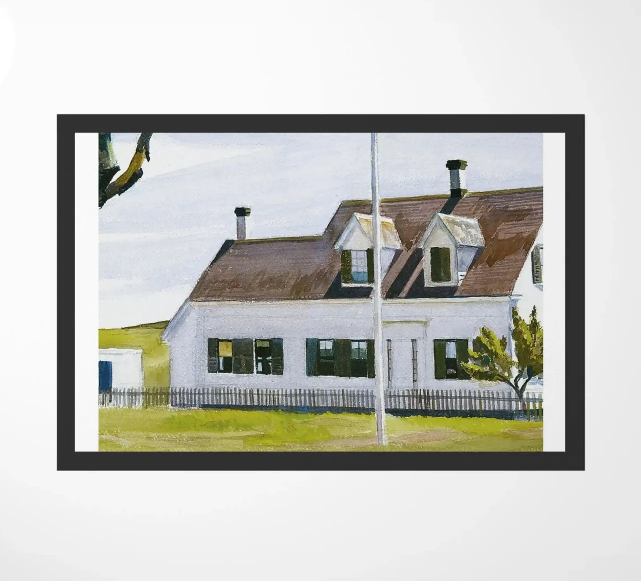 Edward Hopper Architecture Coastal Urban Scene Print doormat by NorwesClub
