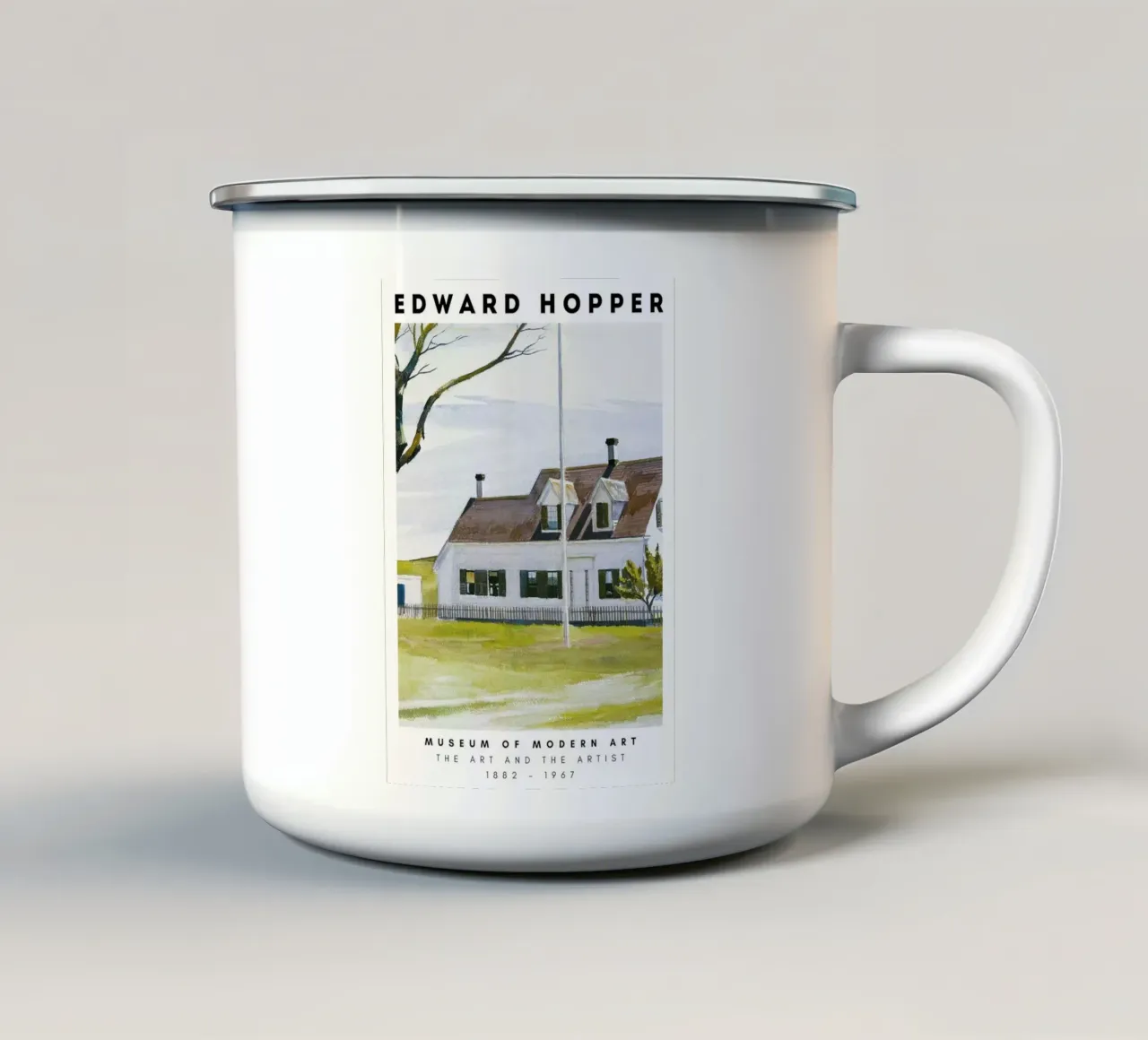 Edward Hopper Architectuur Kust Stedelijk Landschap Print emaille mok van NorwesClub