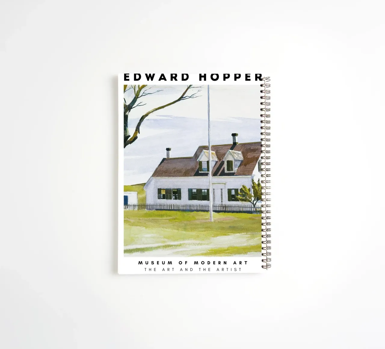 Edward Hopper Architecture Coastal Urban Scene Print spiral notebook by NorwesClub