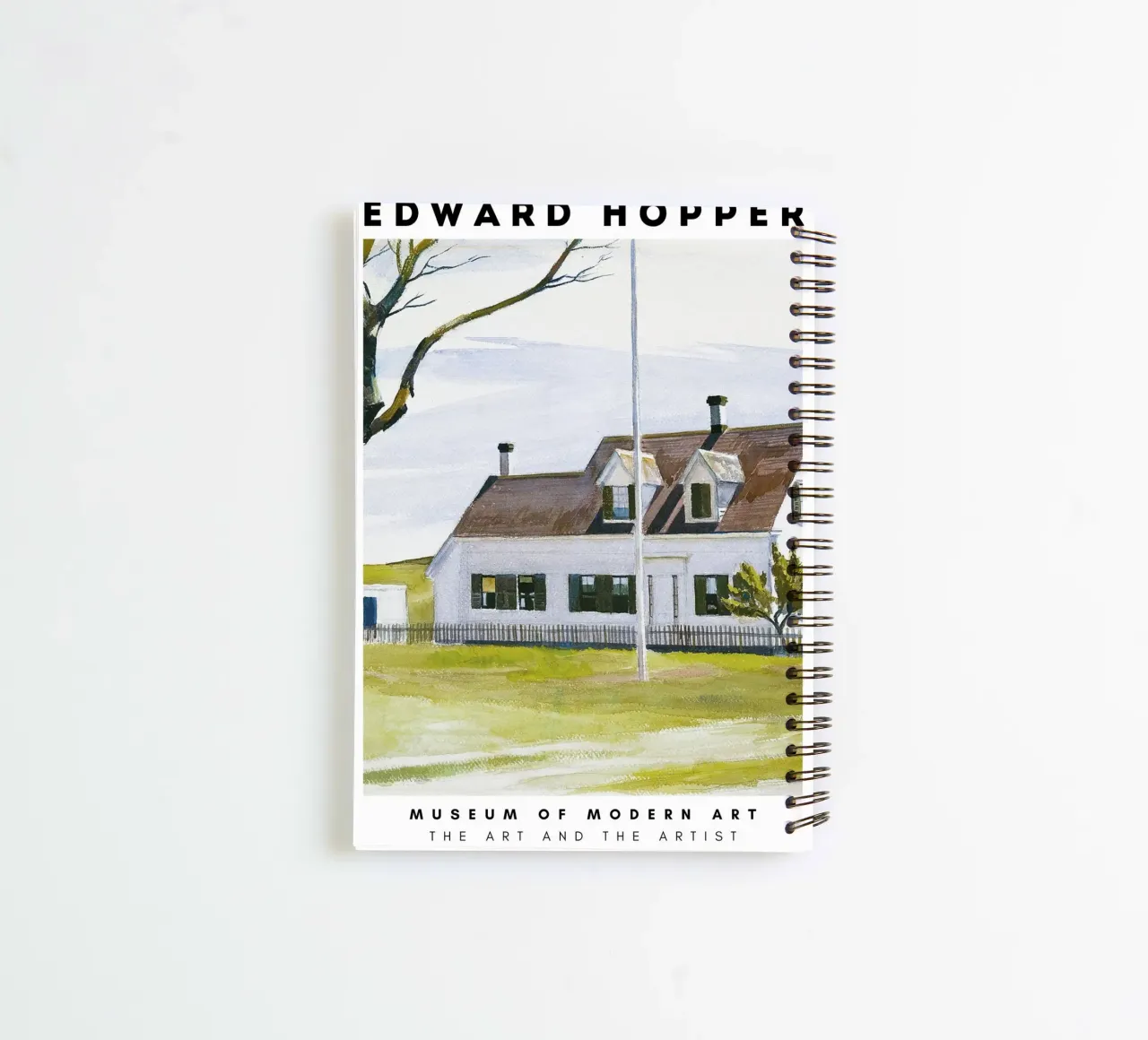 Edward Hopper Architecture Coastal Urban Scene Print spiral notebook by NorwesClub