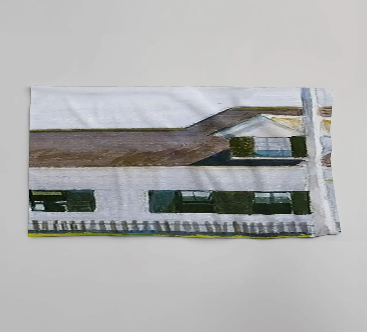 Edward Hopper Architecture Coastal Urban Scene Print towel by NorwesClub