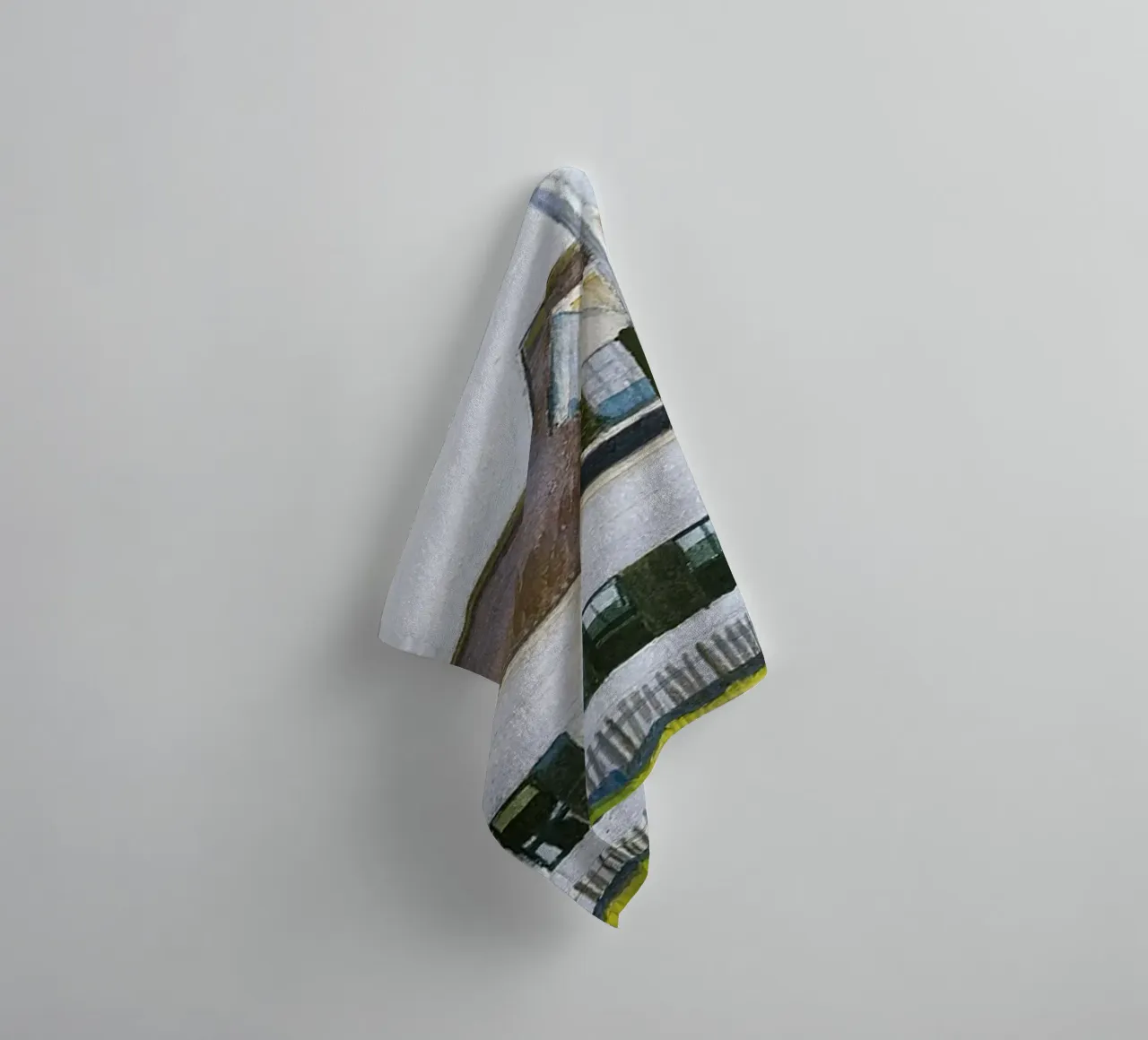Edward Hopper Architecture Coastal Urban Scene Print towel by NorwesClub