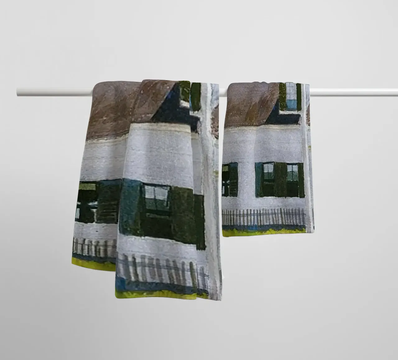 Edward Hopper Architecture Coastal Urban Scene Print towel by NorwesClub