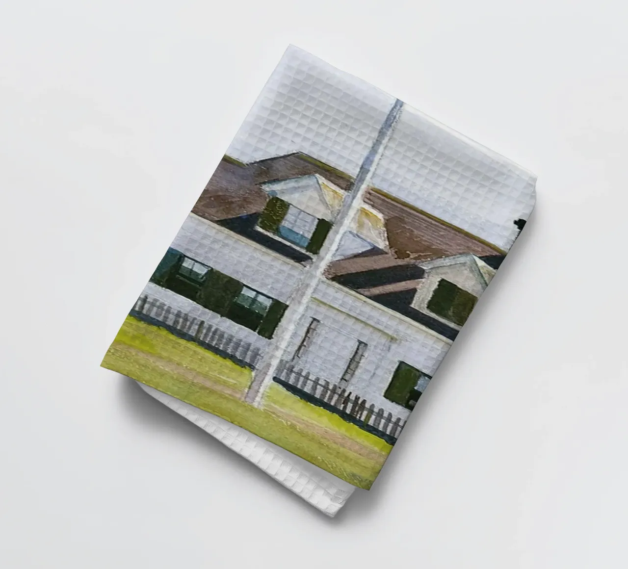 Edward Hopper Architecture Coastal Urban Scene Print torchon de NorwesClub