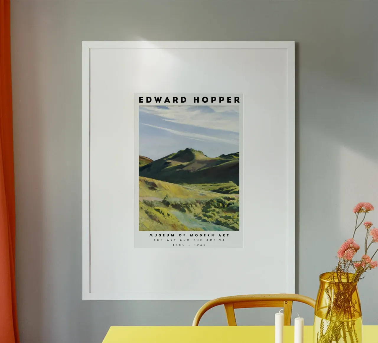 Edward Hopper Landschap Hills Amerikaans realisme Print poster van NorwesClub