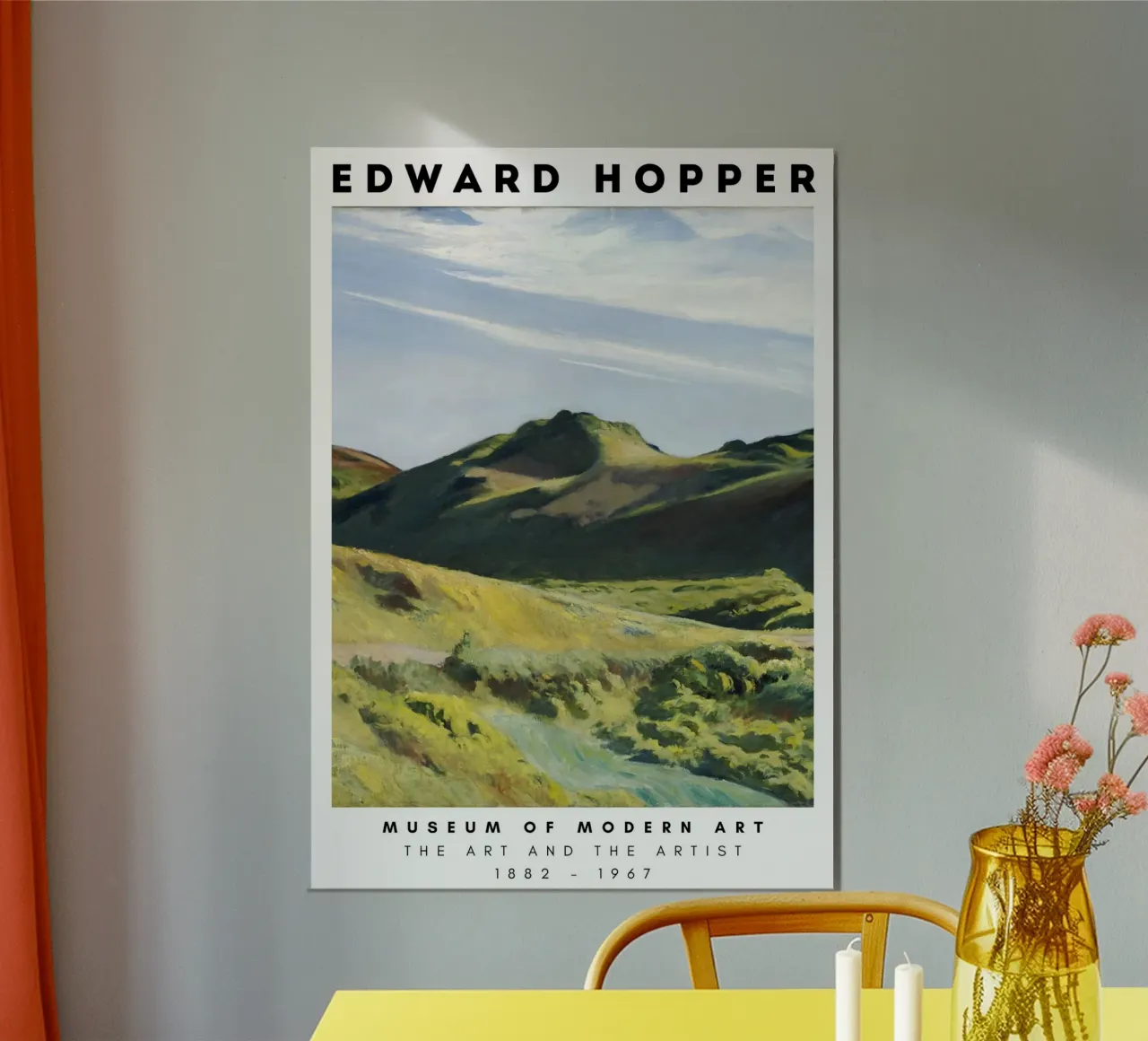 Edward Hopper Landschap Hills Amerikaans realisme Print poster van NorwesClub