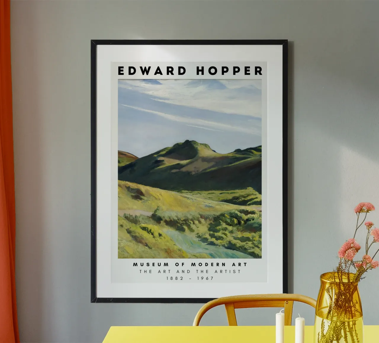 Edward Hopper Landschap Hills Amerikaans realisme Print poster van NorwesClub