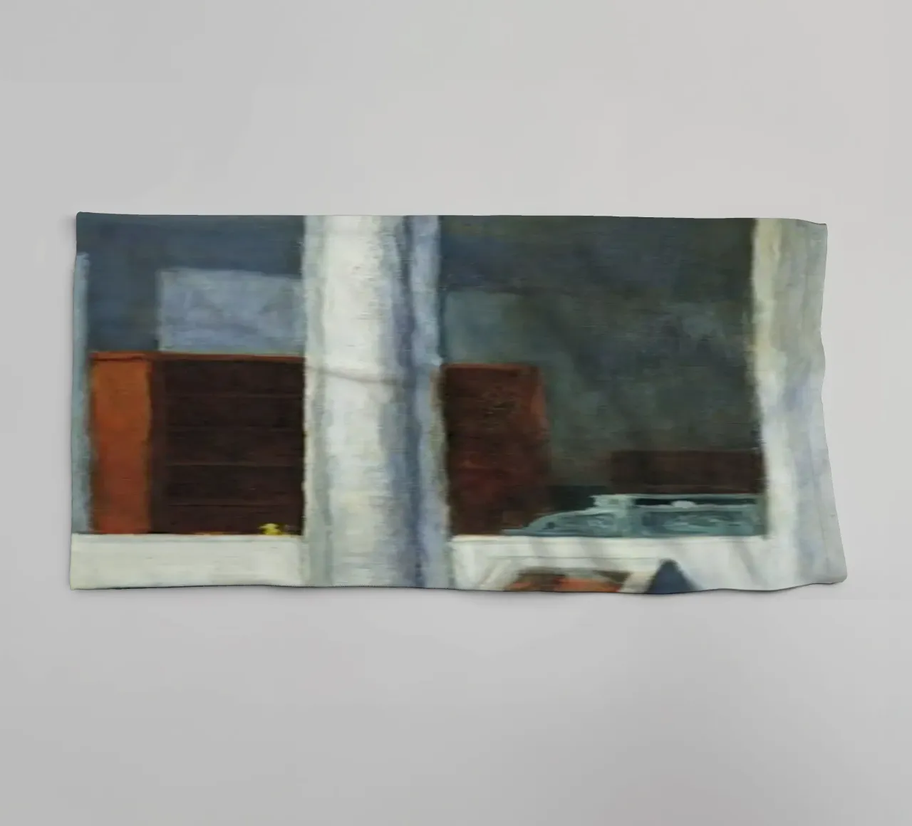 Edward Hopper Sette A.M. | Realismo Americano Vetrina asciugamano da bagno da NorwesClub