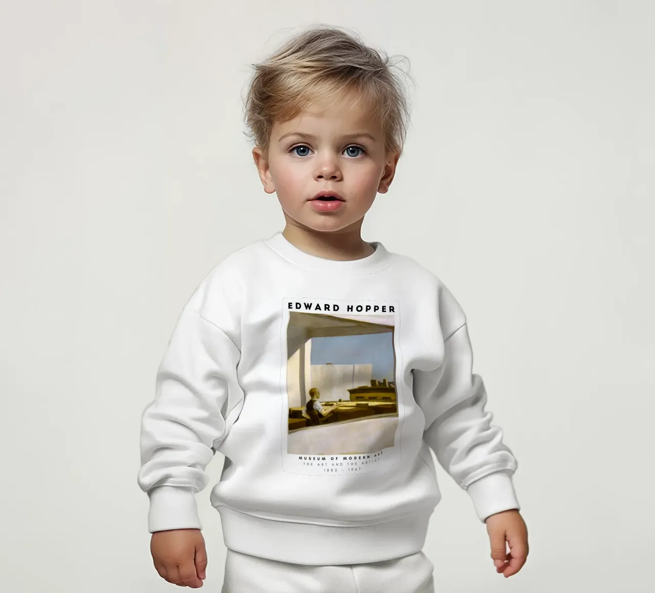 Ufficio di Edward Hopper in una piccola città - Arte del realismo americano felpa neonato da NorwesClub