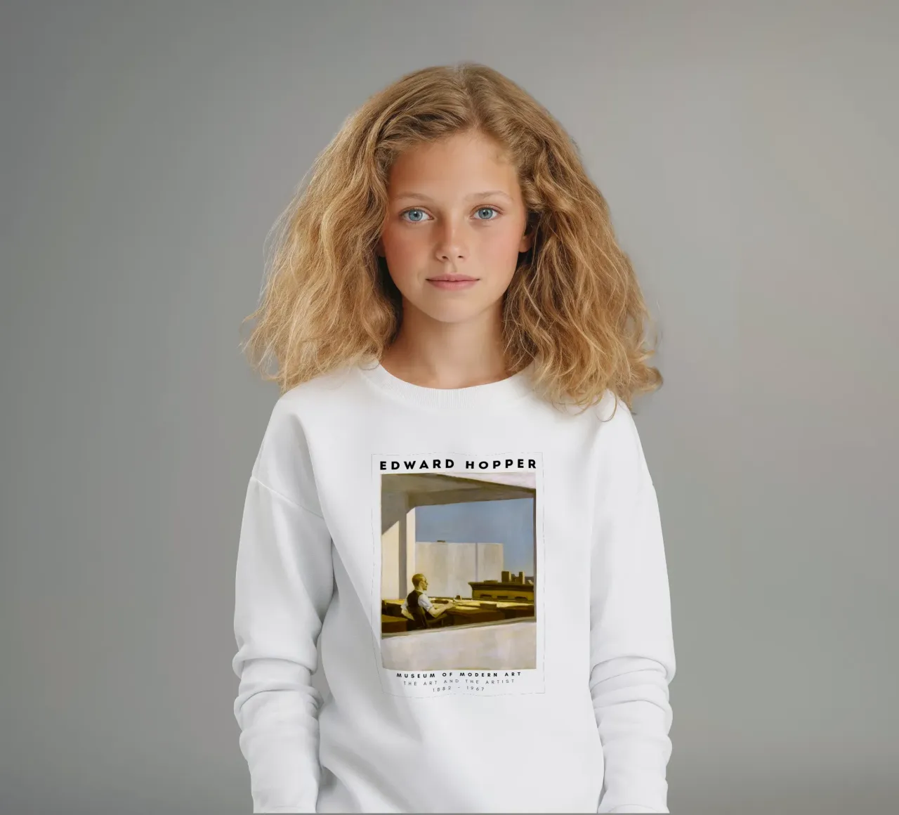 Ufficio di Edward Hopper in una piccola città - Arte del realismo americano felpa bambino da NorwesClub