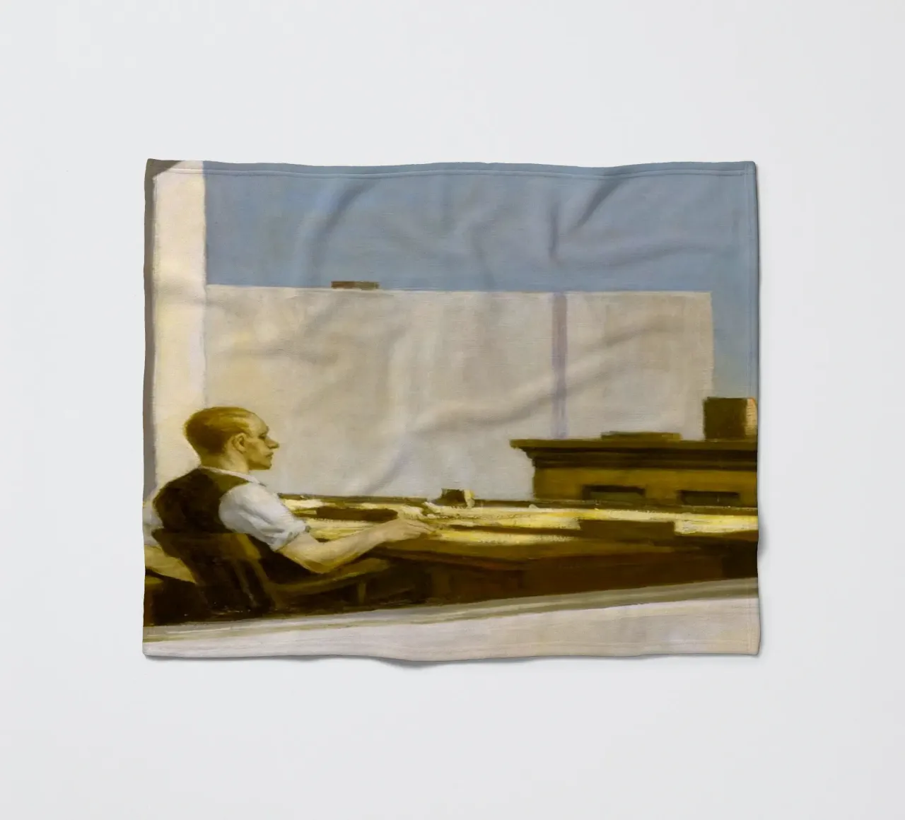 Ufficio di Edward Hopper in una piccola città - Arte del realismo americano coperta in pile da NorwesClub