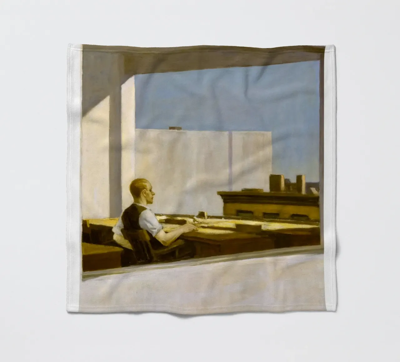 Ufficio di Edward Hopper in una piccola città - Arte del realismo americano coperta in pile da NorwesClub