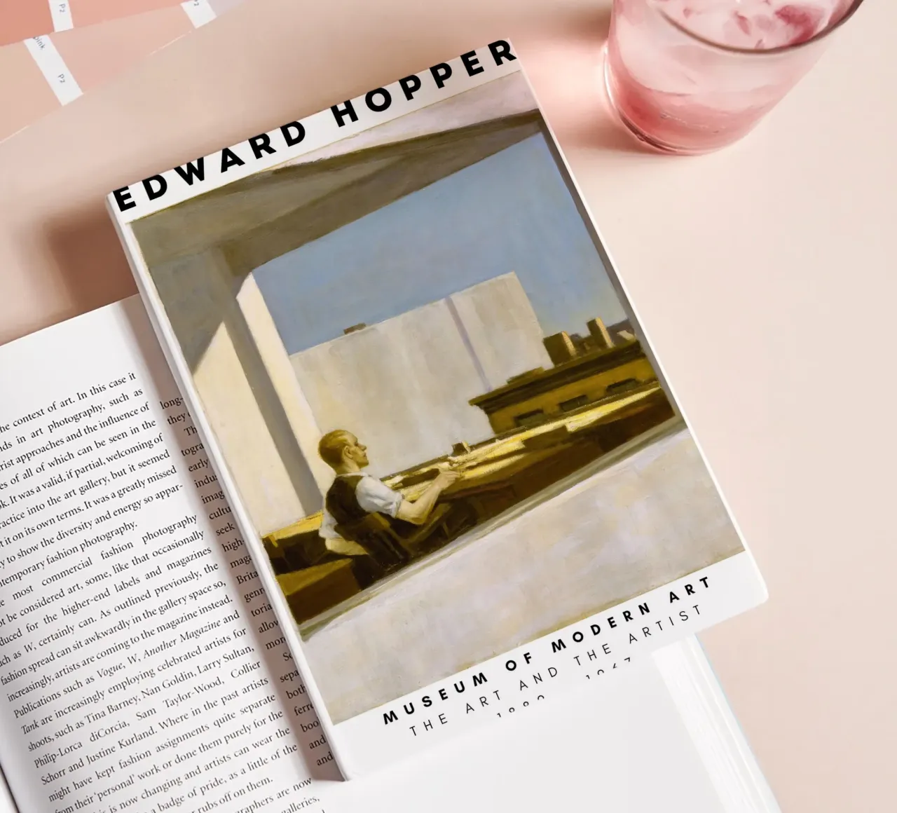 Edward Hopper Büro in kleiner Stadt - Amerikanischer Realismus Kunst Notizbuch von NorwesClub