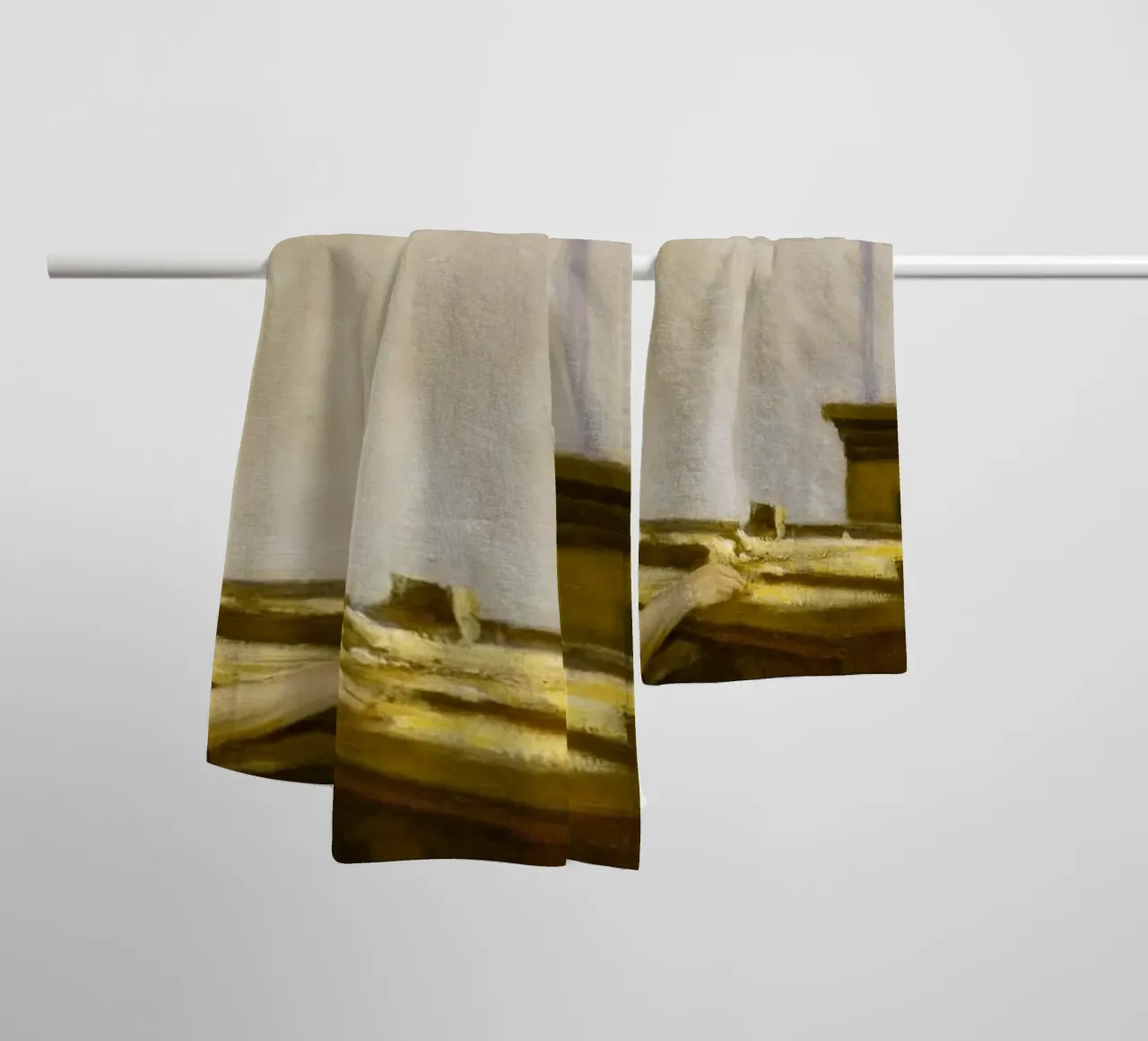 Ufficio di Edward Hopper in una piccola città - Arte del realismo americano asciugamano da bagno da NorwesClub