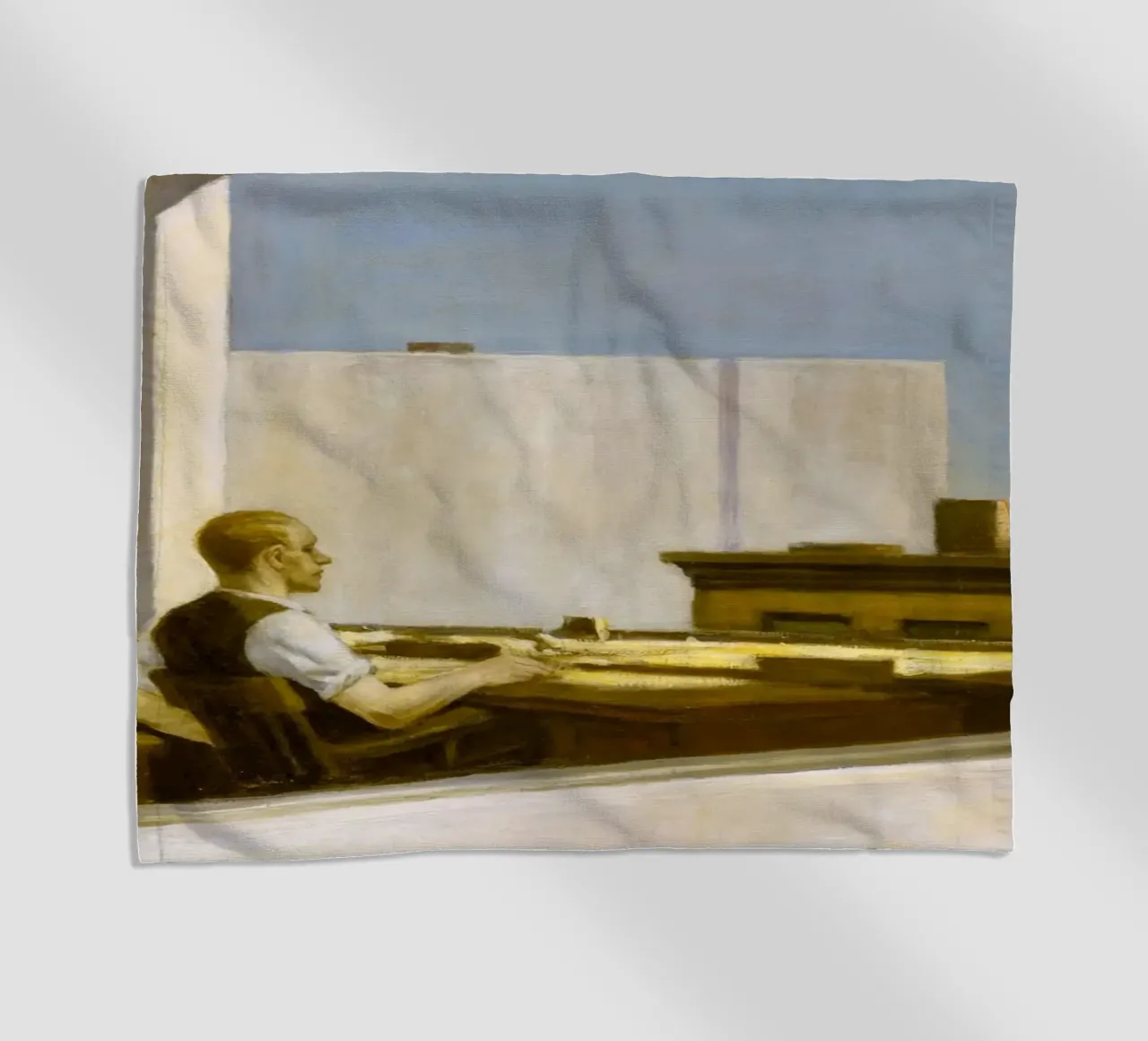 Ufficio di Edward Hopper in una piccola città - Arte del realismo americano telo mare da NorwesClub