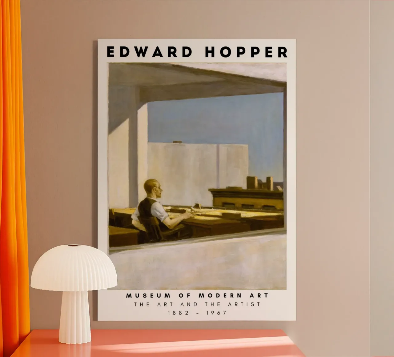 Ufficio di Edward Hopper in una piccola città - Arte del realismo americano plexiglass da NorwesClub