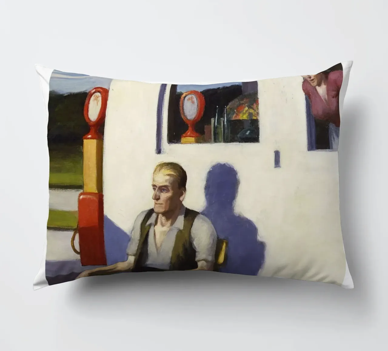 Edward Hopper Strada a quattro corsie - Arte del realismo americano cuscino da NorwesClub