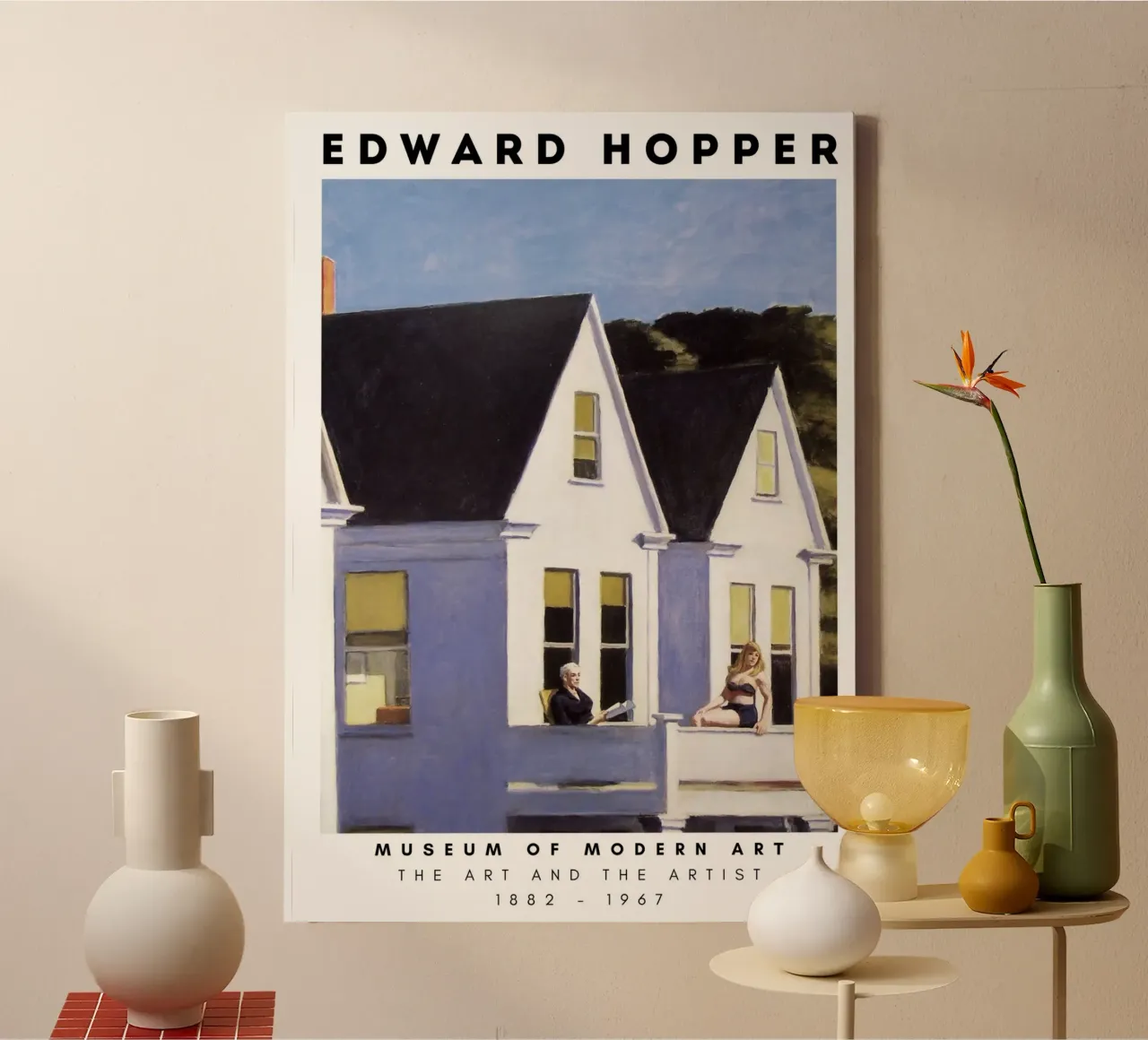 Hopper "Second Story Zonlicht" | Amerikaans Realisme Kunst canvas met Baklijst van NorwesClub
