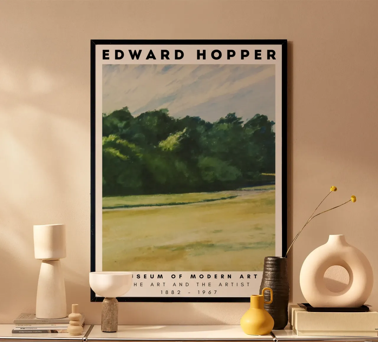 Edward Hopper Masse d'arbres - Gravure réaliste américaine poster de NorwesClub