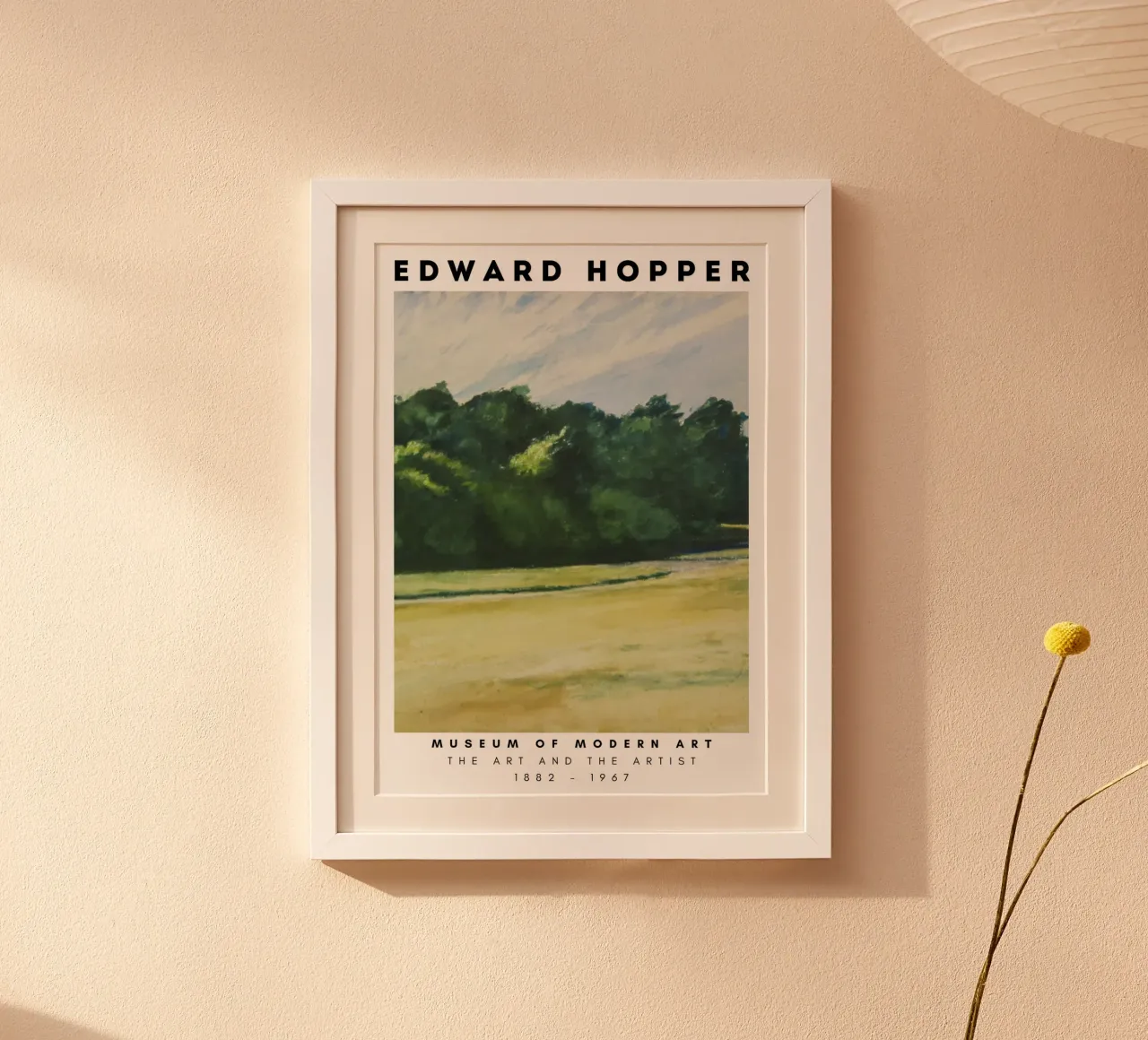 Edward Hopper Masse d'arbres - Gravure réaliste américaine poster de NorwesClub