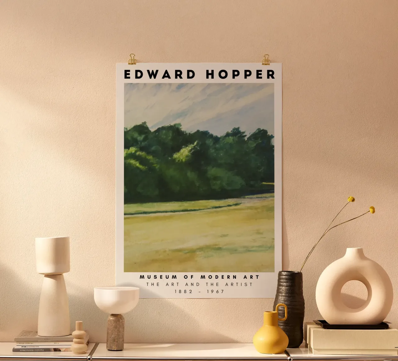 Edward Hopper Masse d'arbres - Gravure réaliste américaine poster de NorwesClub