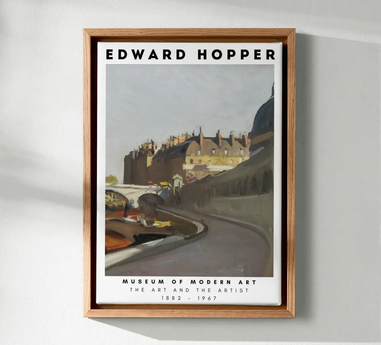 Edward Hopper Le Quai Paris - Amerikaans realisme Print canvas met Baklijst van NorwesClub
