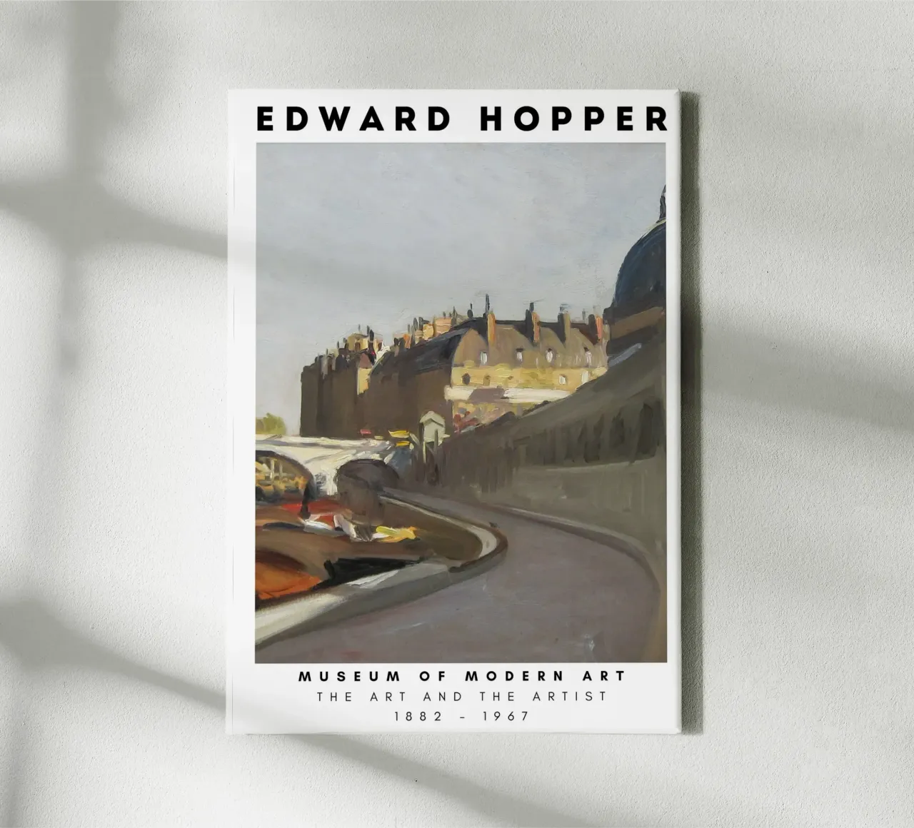 Edward Hopper Le Quai Paris - Amerikaans realisme Print canvas met Baklijst van NorwesClub