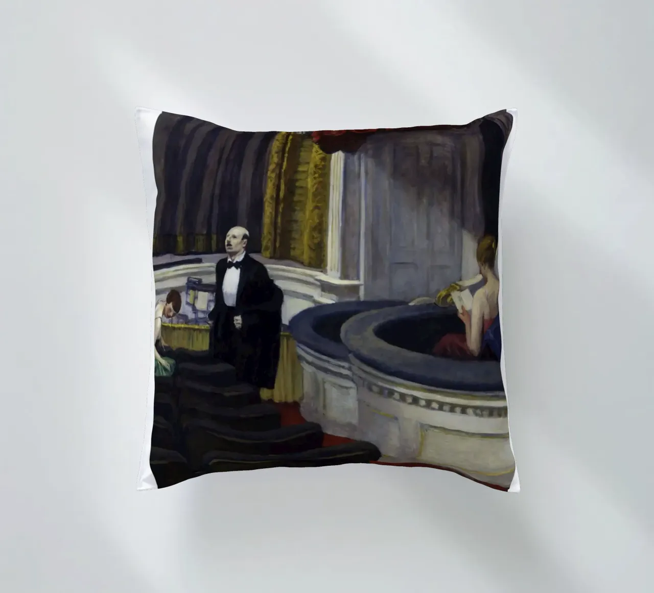 Edward Hopper Due sul corridoio - Arte del realismo americano cuscino da NorwesClub