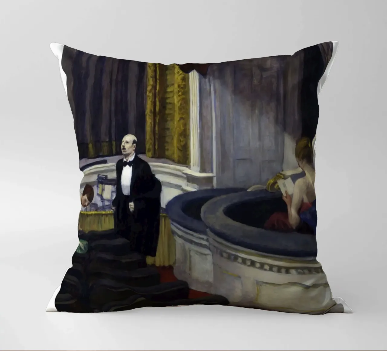 Edward Hopper Due sul corridoio - Arte del realismo americano cuscino da NorwesClub