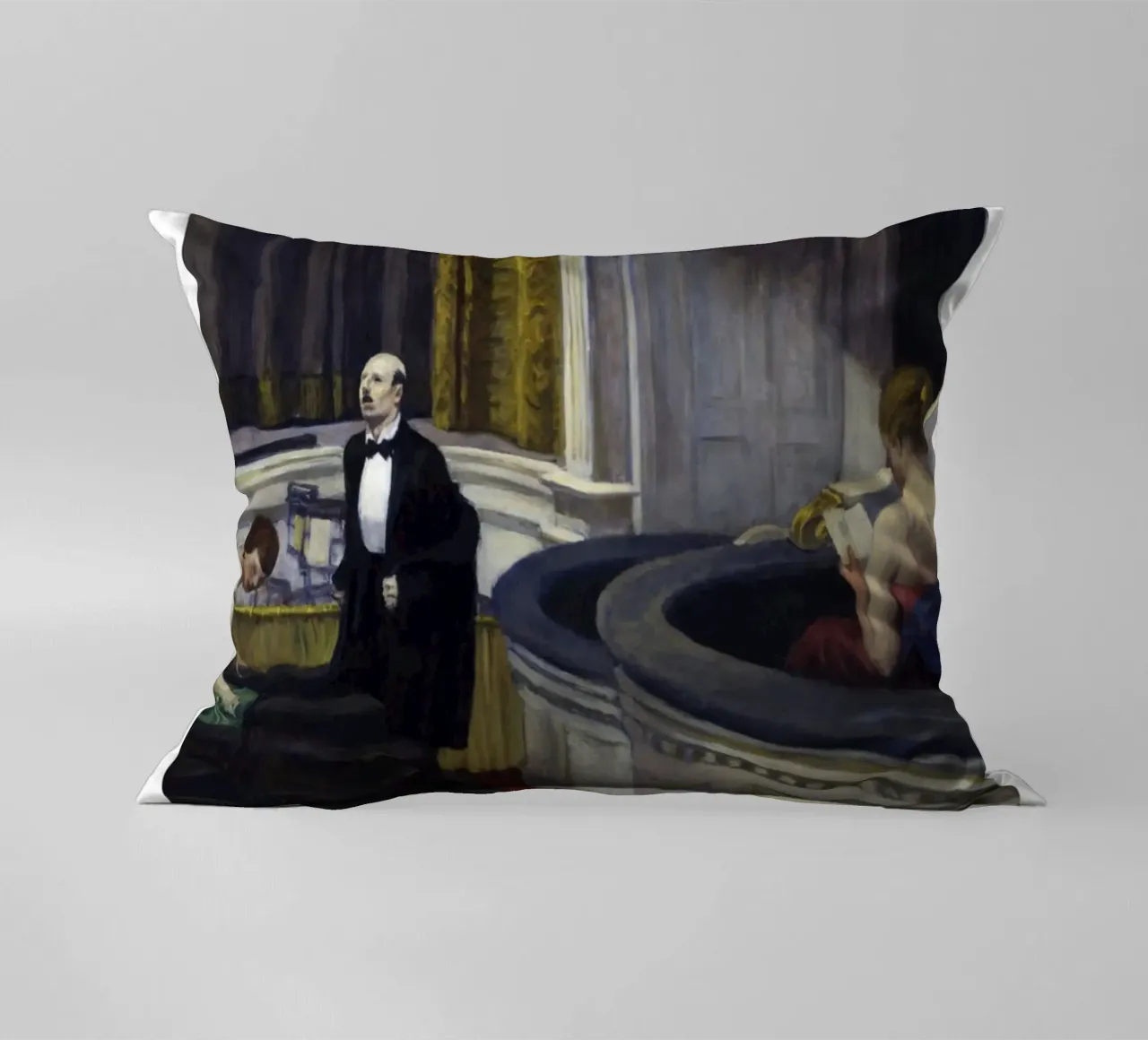 Edward Hopper Due sul corridoio - Arte del realismo americano cuscino da NorwesClub