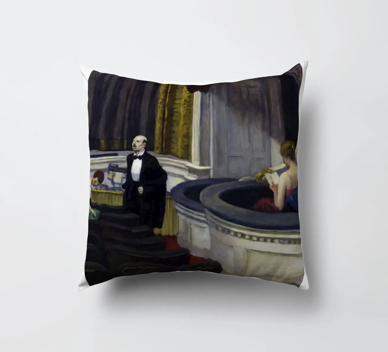 Edward Hopper Due sul corridoio - Arte del realismo americano cuscino da NorwesClub