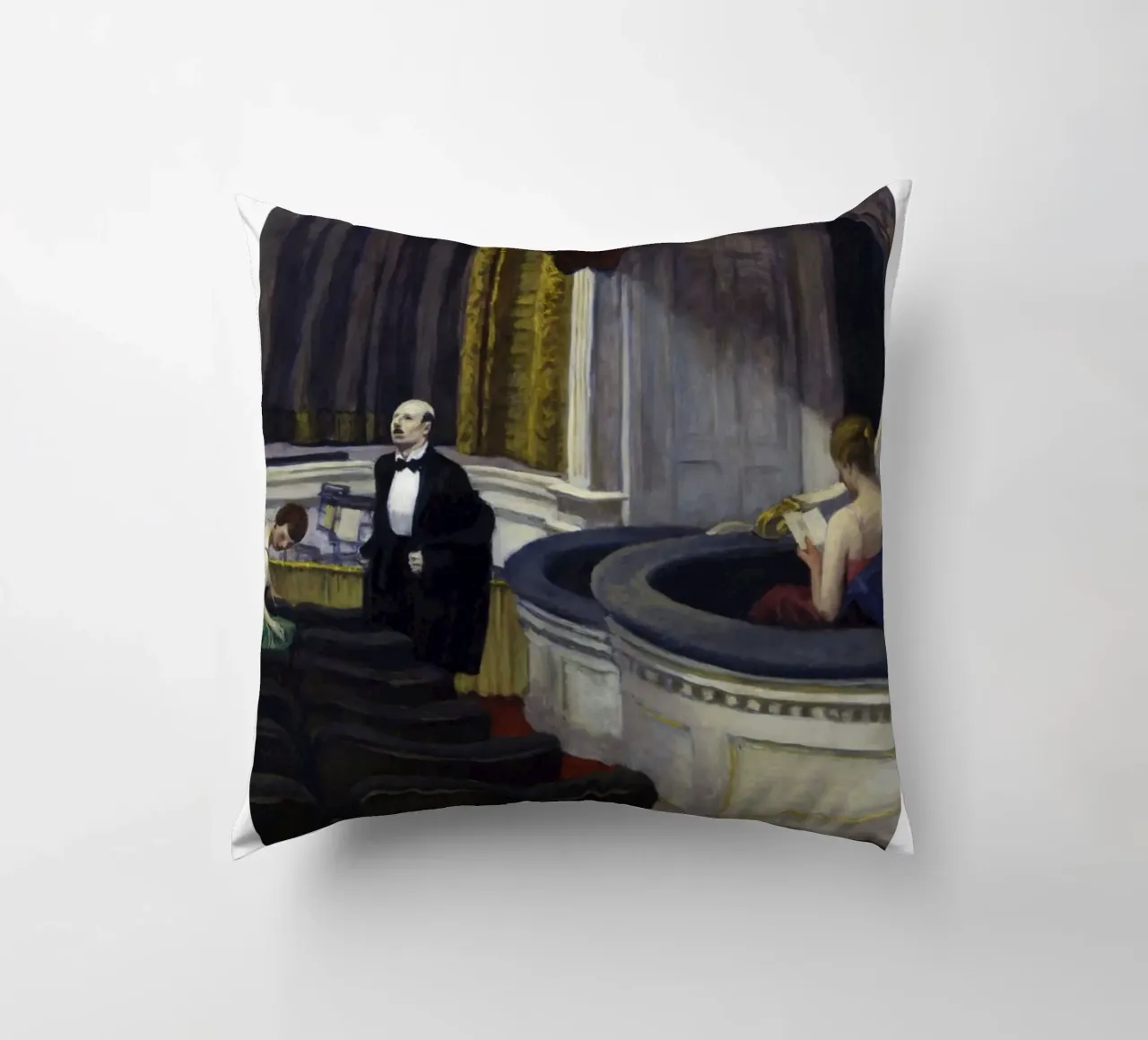 Edward Hopper Due sul corridoio - Arte del realismo americano cuscino da NorwesClub