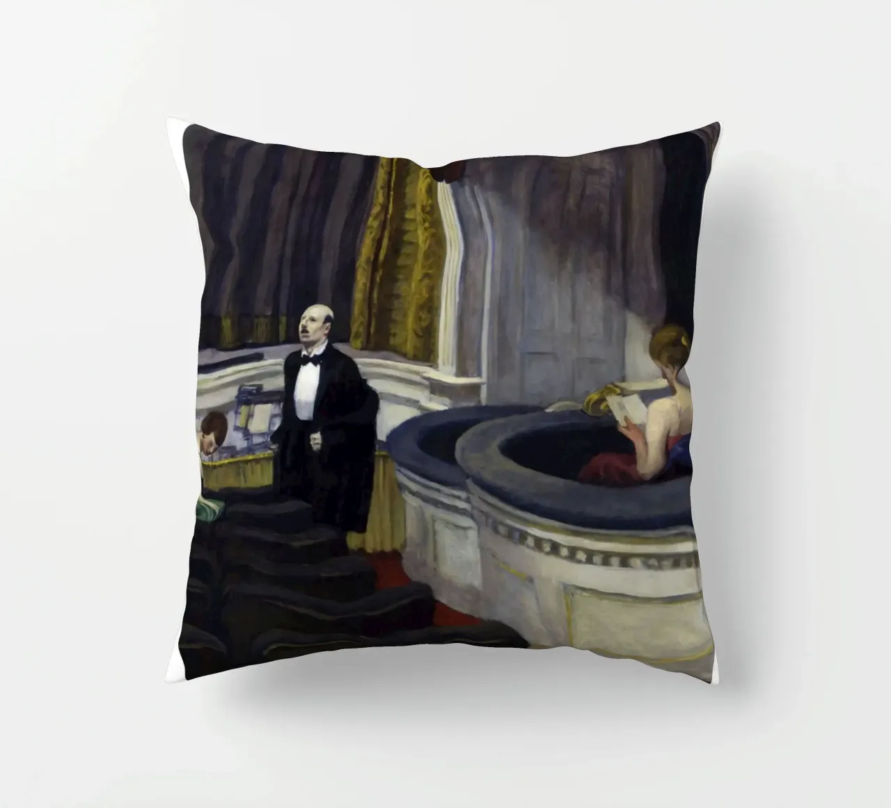 Edward Hopper Due sul corridoio - Arte del realismo americano cuscino da NorwesClub