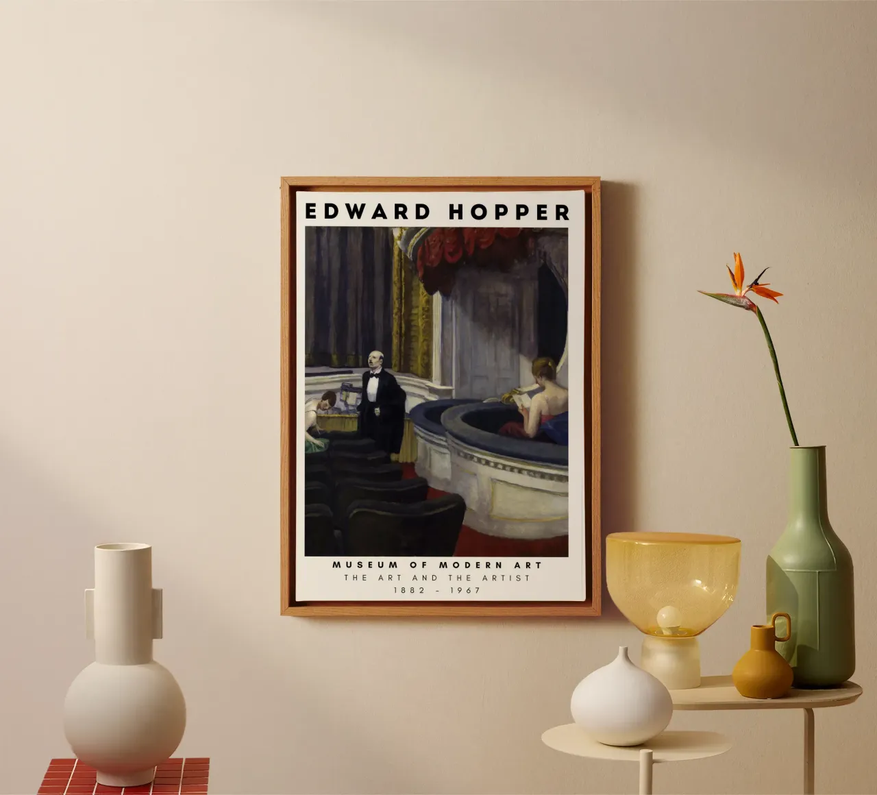 Edward Hopper Twee in het gangpad - Amerikaans realisme canvas met Baklijst van NorwesClub