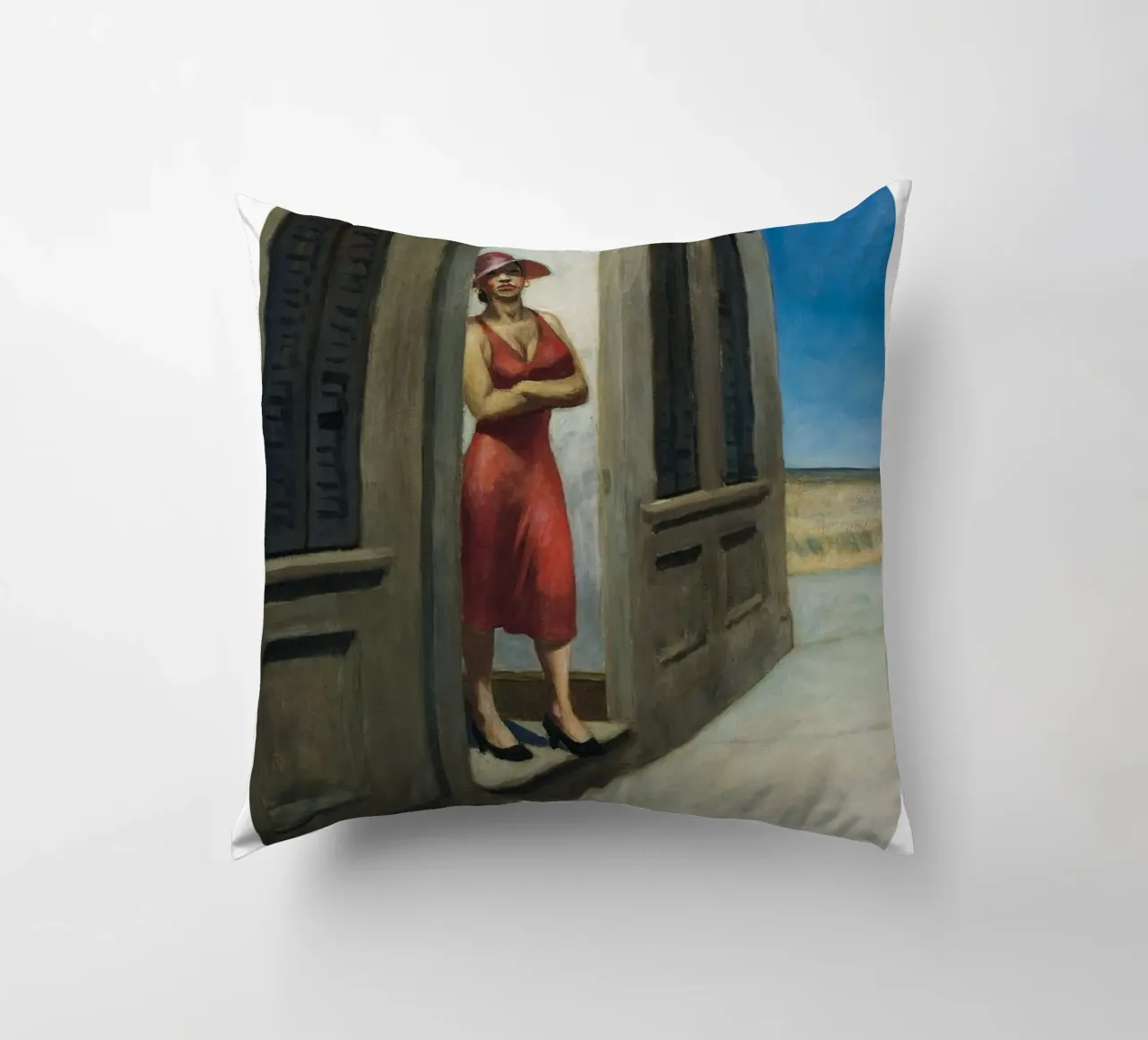 Edward Hopper Mattina della Carolina del Sud - Realismo americano cuscino da NorwesClub