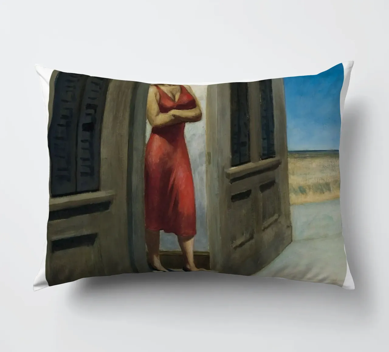 Edward Hopper Mattina della Carolina del Sud - Realismo americano cuscino da NorwesClub