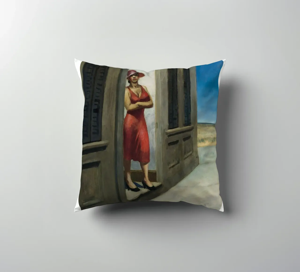 Edward Hopper Mattina della Carolina del Sud - Realismo americano cuscino da NorwesClub