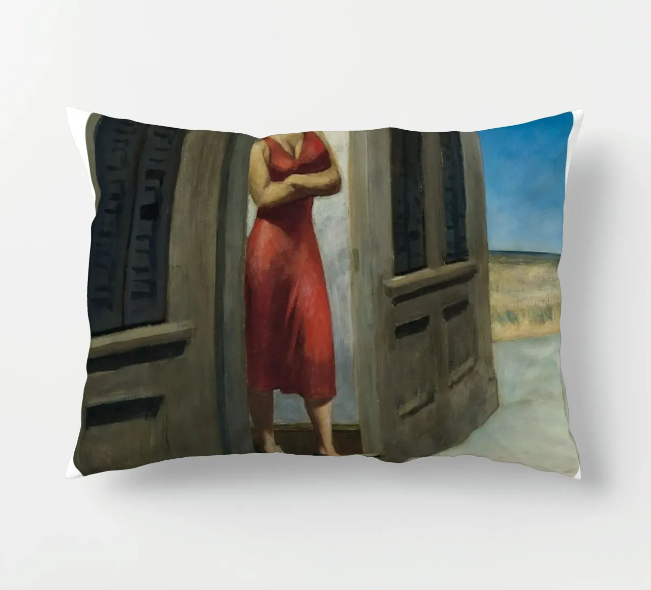 Edward Hopper Mattina della Carolina del Sud - Realismo americano cuscino da NorwesClub