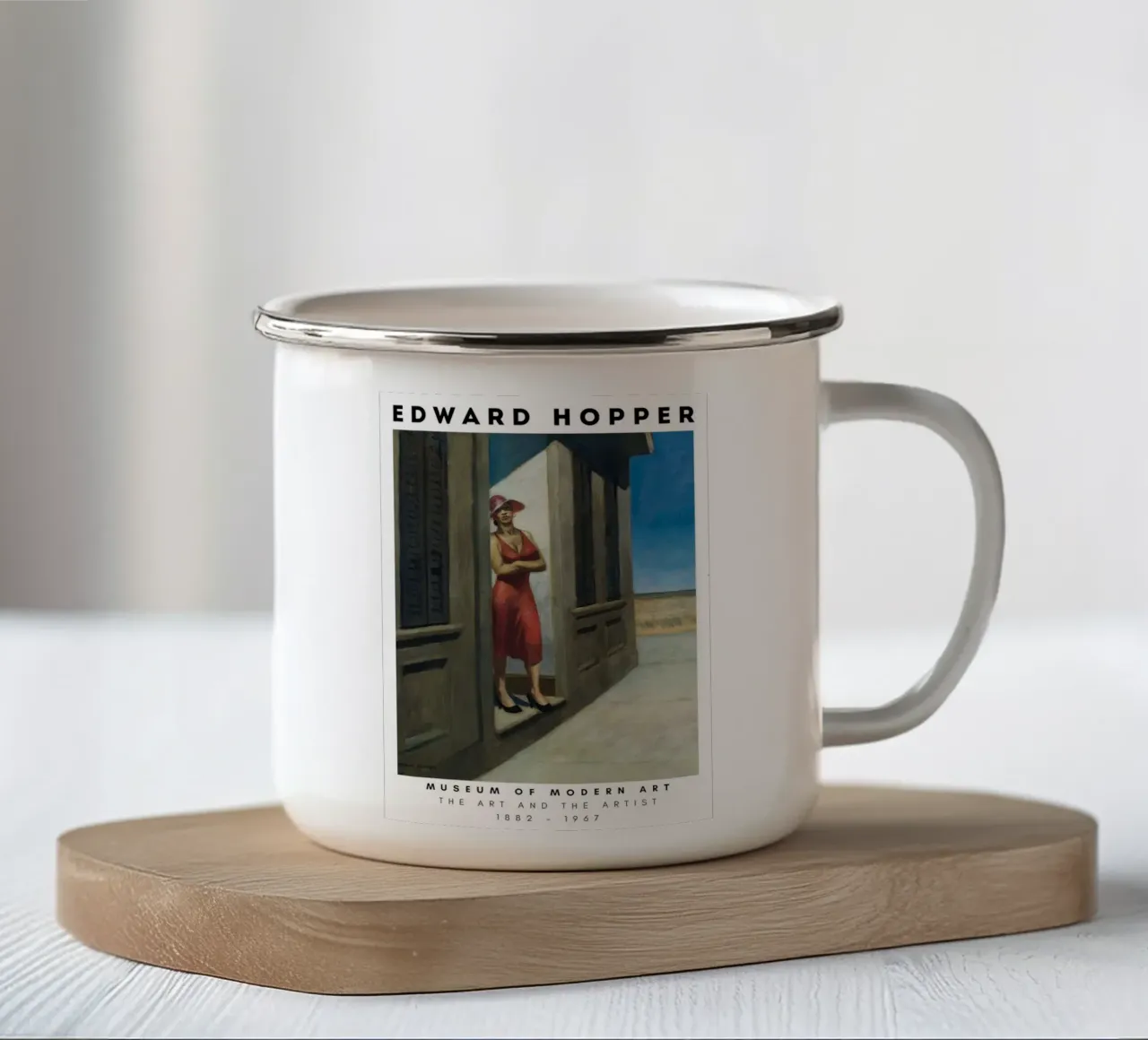 Edward Hopper Mattina della Carolina del Sud - Realismo americano tazza in smalto da NorwesClub