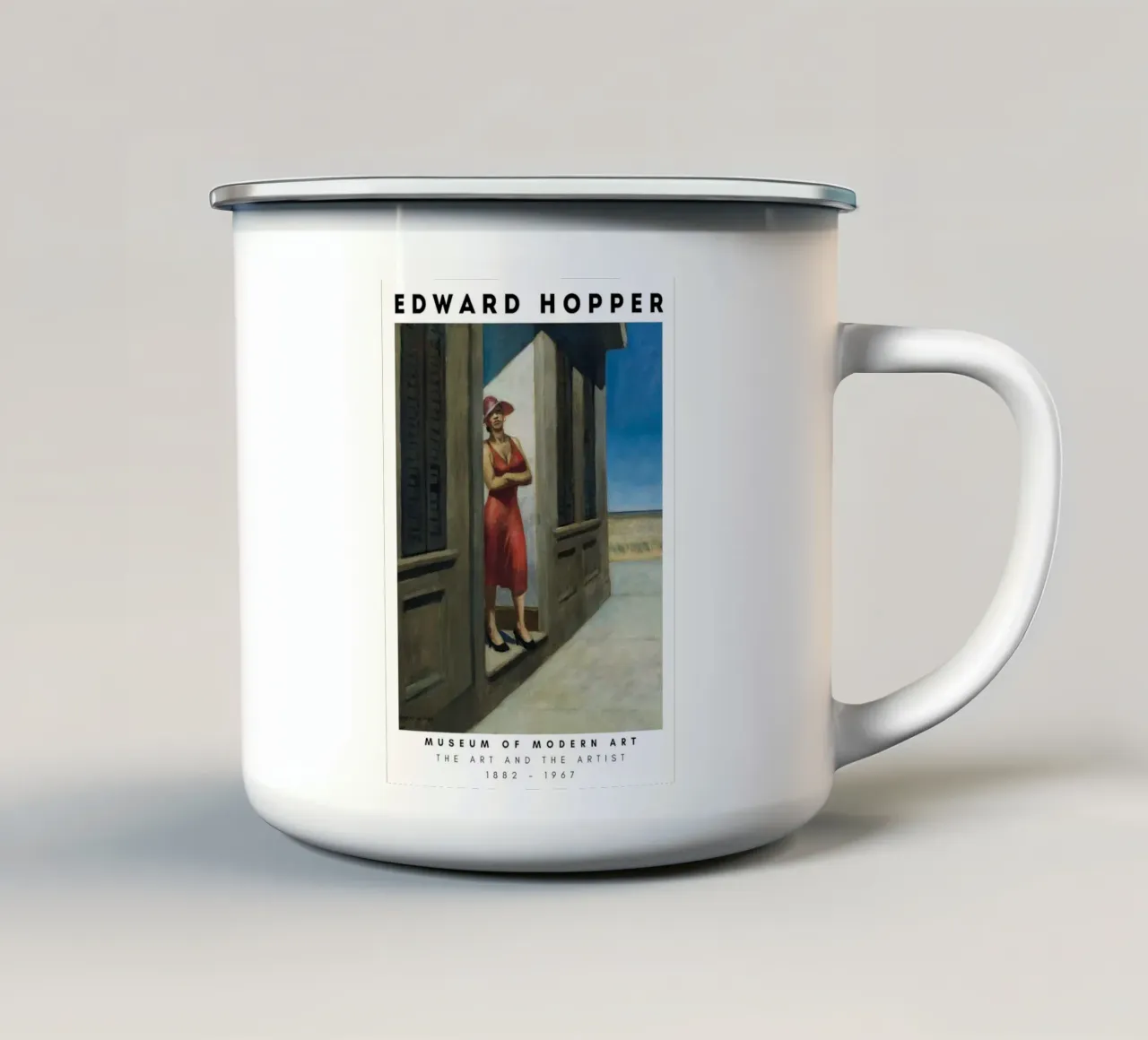 Edward Hopper Mattina della Carolina del Sud - Realismo americano tazza in smalto da NorwesClub