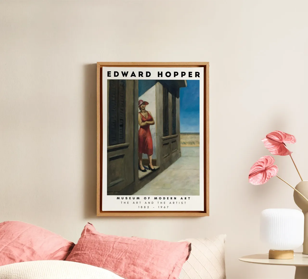 Edward Hopper Mattina della Carolina del Sud - Realismo americano tela con Cornice a cassetta da NorwesClub