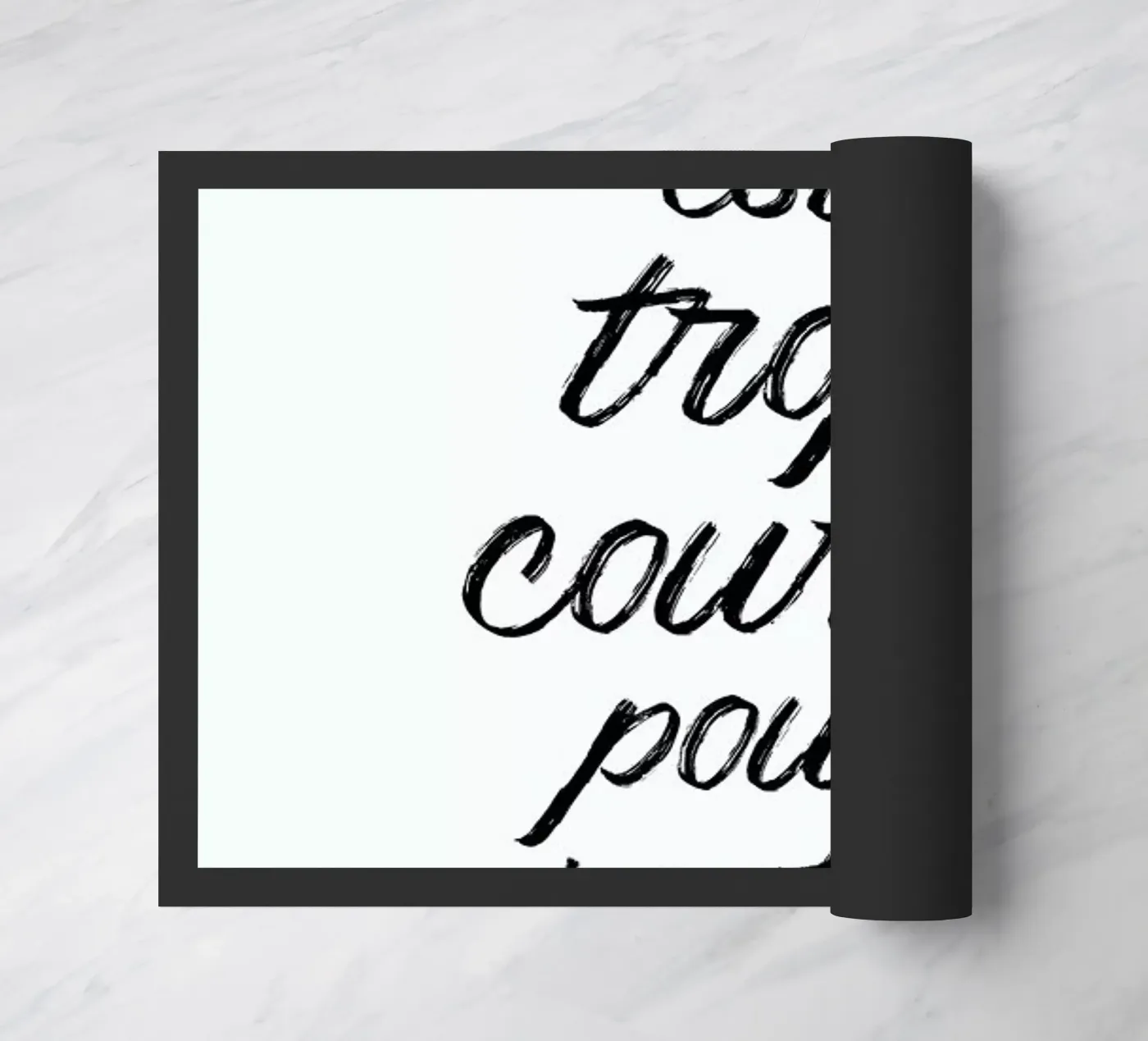 Trop courte doormat by typed
