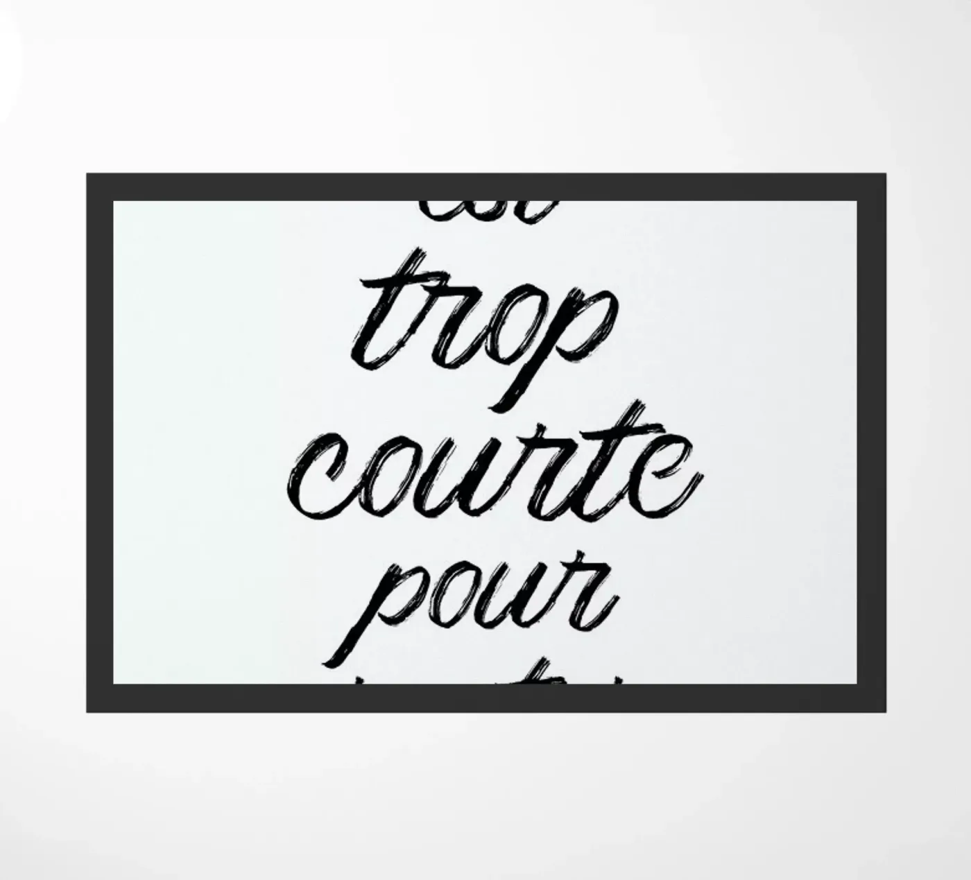 Trop courte doormat by typed